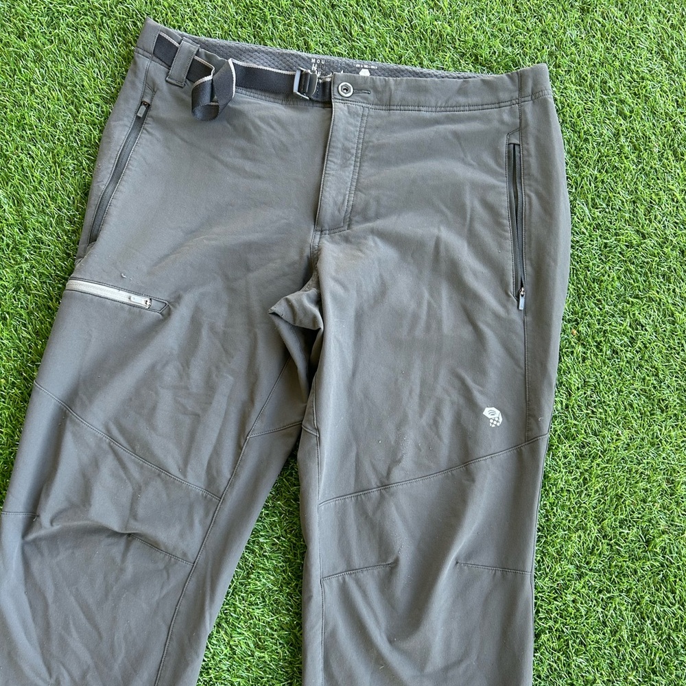 Mountain Hardwear Pants Mens 36x30 Gray Chockstone Trail Hiking Belted Outdoor